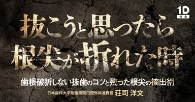 抜こうと思ったら根尖が折れた時